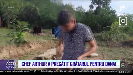 Chef Arthur de la Ceptura și Dana, grătar cu pungi, vopsea și multă dragoste: Aici îi fac reginei mele de mâncare