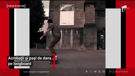Acrobaţii şi paşi de dans pe placa de longboard