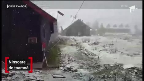 Ninsoare de toamă, la munte