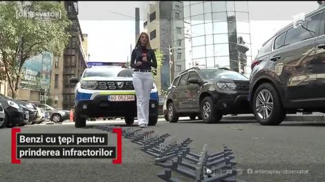 Poliţia Română a cumpărat 400 de benzi cu ţepi