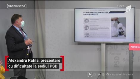 Alexandru Rafila, prezentare cu dificultate la sediul PSD