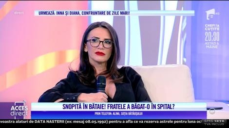 Alina, soția bărbatului bătăuș, susține că totul este o minciună: Nu este nimic adevărat din ce spune cumnata mea!