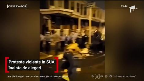 Proteste violente în SUA înainte de alegeri