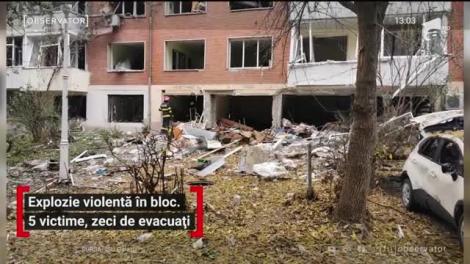 Explozie violentă într-un bloc din Galaţi, cinci victime şi zeci de persoane evacuate