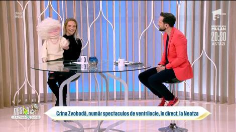 Crina Zvobodă, număr spectaculos de ventrilocie