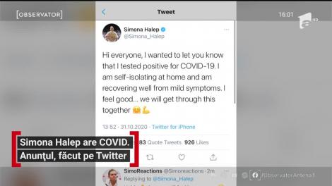 Simona Halep are COVID. Anunțul făcut de tenismenă