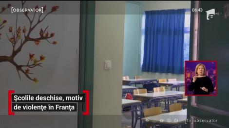 Școlile deschise, motiv de violențe în Franța