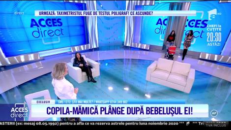 Copila-mămică plânge după bebelușul ei: Îmi este dor de el, de mirosul lui