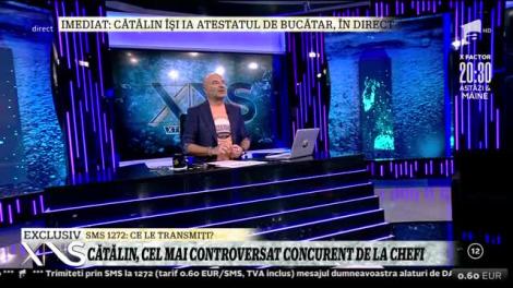 Cătălin Rizea își ia atestatul de bucătar, în direct, la Xtra Night Show