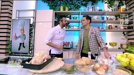 Pui la rotisor, rețeta lui chef Nicolai Tand