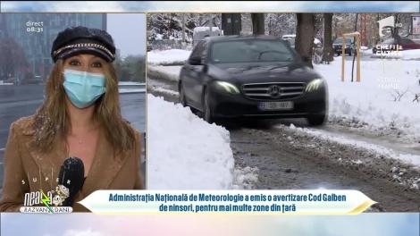 Ninsori în ultima zi de toamnă. Urmează zile cu frig pronunțat