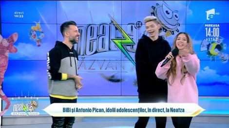 Bibi și Antonio Pican, idolii adolescenților, în direct, la Neatza
