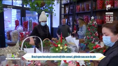 Brazi spectaculoși construiți din conuri, ghinde sau ace de pin