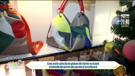 Genți, globuri și beteală din materiale reciclate