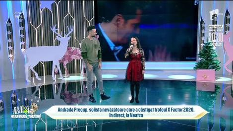 Andrada Precup, solista nevăzătoare care a câștigat trofeul X Factor 2020, în direct, la Neatza!