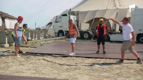 Nea Mărin și echipa trebuie să ridice un cort de circ. Liviu Vârciu trage chiulul cât poate de mult