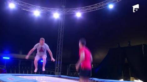 Poftiți la circ 2020, ediția 2. Marian Drăgulescu a fost la un pas de accidentare, în timpul unui exercițiu la trambulină