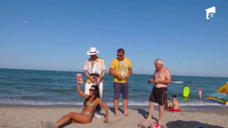 Daniela Crudu, promoter pe plaja din stațiunea Saturn!