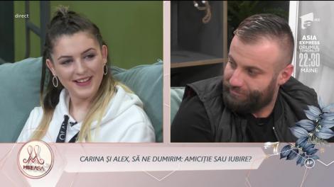 Carina vrea o relație de prietenie cu Alex, nimic mai mult: Super, am mai câștigat o soră în casa Mireasa!