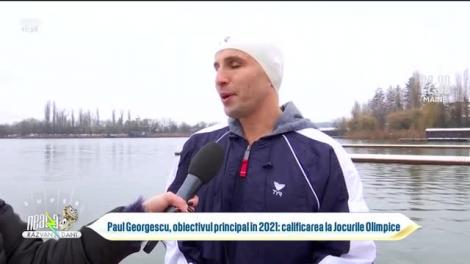 Moment spectaculos! Paul Georgescu înoată în apa aproape rece ca gheața din lacul Snagov