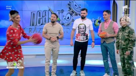 Adda și Cătălin joacă baschet în platoul de la Neatza: Nu vreau să joc cu ea, credeam că o bat azi!