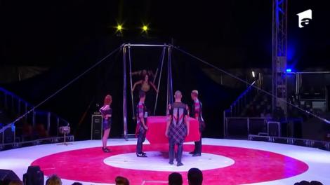 Spectacol de circ cu Iuliana Luciu și Adriana Trandafir. Sărituri si acrobație la Poftiți la circ