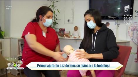 Tehnici de prim ajutor &icirc;n caz de &icirc;nec cu m&acirc;ncare bebeluși