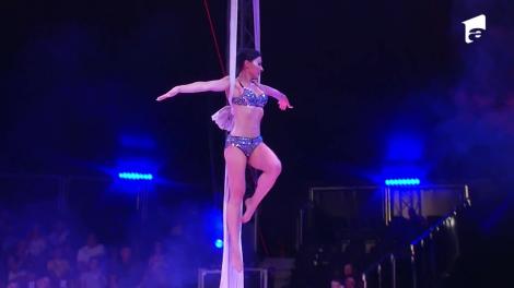 Poftiți la circ 2020, ediția 17. Monica de la Cheeky Girls le-a dat emoții tuturor. Ce show a făcut cântăreața la înălțime