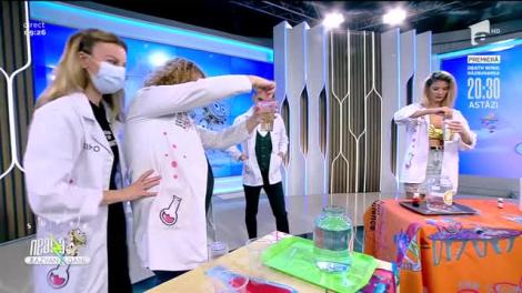 Ploaie de culori. Profesorii Trăsniți, super experiment colorat