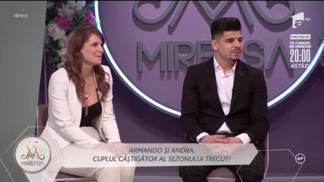 Andra și Armando, cuplul câștigător din primul sezon Mireasa, dragoste cu peripeții și momente intense