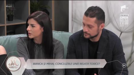 Bianca și Mihai, replici acide și păreri în contradictoriu: Mă culc tristă din cauza ta!