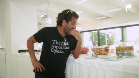 Cezar Ouatu, prins cu brânza topită în buzunar. Nea Mărin: A furat-o de la hotel!