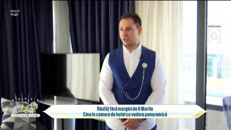 Răsfăț fără margini de 8 Martie. Cina în camera de hotel cu vedere panoramică