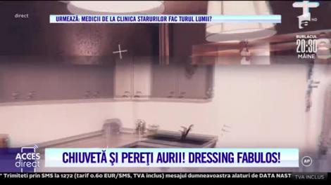 Chiuvetă, pereți aurii și dressing fabulos. Cum arată celebrei Denise