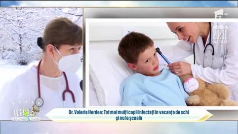 Tot mai mulți copii infectați în vacanța de schi și nu la școală