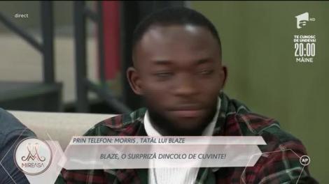 Moment emoționant pentru Blaze! Tânărul vorbește cu familia din Nigeria