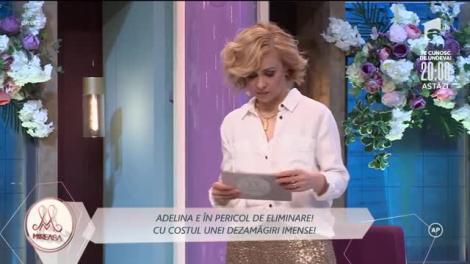 Adelina, în pericol să părăsească competiția! Alin: Nu știu dacă o voi aștepta, vor fi multe ispite!