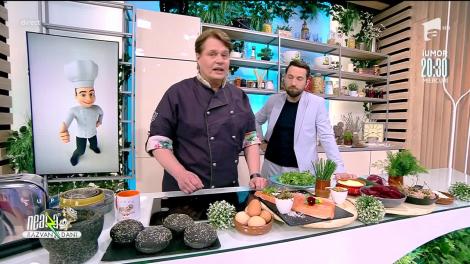 Burger de somon cu sos bronze, rețeta lui Vlăduț de la Neatza cu Răzvan şi Dani