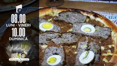 Pizza cu drob, preparatul special de pe masa de Paște