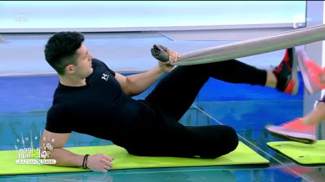 Antrenament cu prosopul. Fitness cu Diana Stejereanu