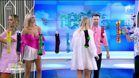 Ghiceşte în ce şosetă se se află mandarina! Provocare pentru echipa de la Neatza şi trupa Mandinga