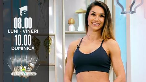 Coarda de sărit, înlocuită cu două sticluțe de parfum! Antrenament inedit cu Diana Stejereanu