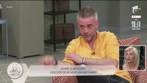 Alina și Bogdan, discuții ce se vor lămuritoare! ”Numai noi doi știm prea bine ce s-a întâmplat”