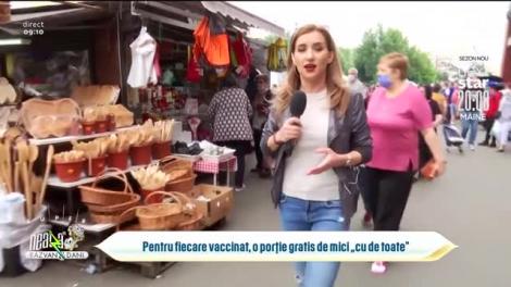 Centru de vaccinare în Piață Obor. Cine se imunizează primește o porție de mici