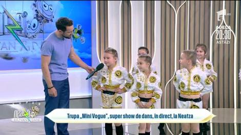 Mini Vogue, spectacol senzațional în platoul de la Neatza cu Răzvan și Dani