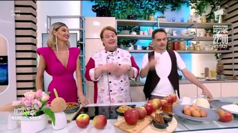 Ștrudel de mere cu sos și înghețată de vanilie, rețeta lui Vlăduț de la Neatza cu Răzvan și Dani