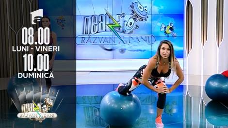Fitness cu Diana Stejereanu la Neatza! Un set de exerciții pentru abdomen cu ajutorul fitball-ului
