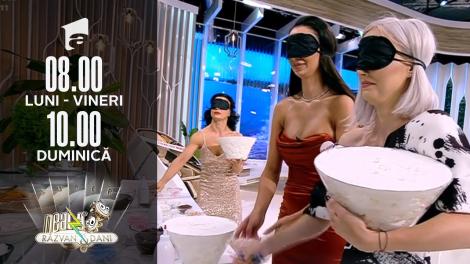 Mămicile sexy, la proba de &icirc;ndem&acirc;nare! Au ornat un tort legate la ochi!