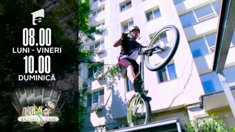 Gabi Orban, recordman mondial la mountain bike trial, super show la Neatza