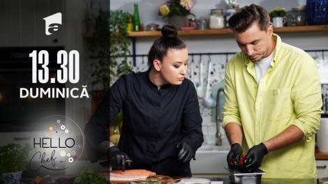 Roxana Blenche şi medicul Mihail Pautov fac piure de conopidă! Cum arată platingul reţetei "Somon în crustă de măsline"